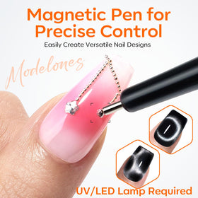 close-up of modelones Cat Eye Magnet Tool heart shape