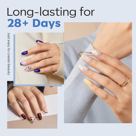 Close-up of Modelones Extra Short Coffin Nail Tips in various sizes