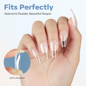 Close-up of Modelones Medium Coffin Nail Tips texture