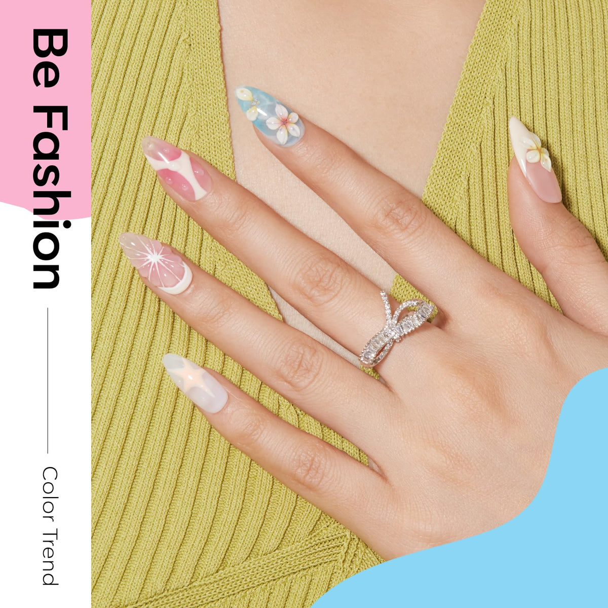Close-up of modelones milky white gel polish