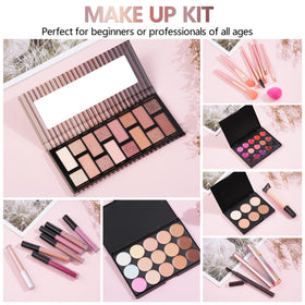 Close-up of Moobirlet Makeup Kit sponge and lip products