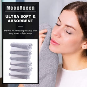 Close-up of MOONQUEEN microfiber face towel texture
