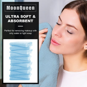 Close-up of MOONQUEEN Microfiber Facial Cloth showing soft texture