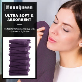 Close-up of MOONQUEEN Microfiber Facial Cloths showing texture