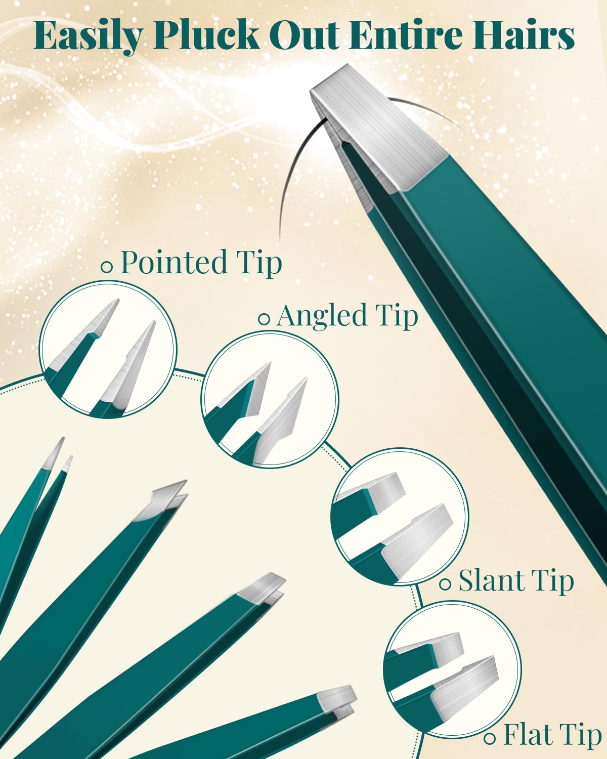 Close-up of MORGLES tweezers with perfectly aligned tips