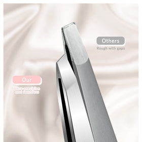 Close-up of MORGLES tweezers with precision tips
