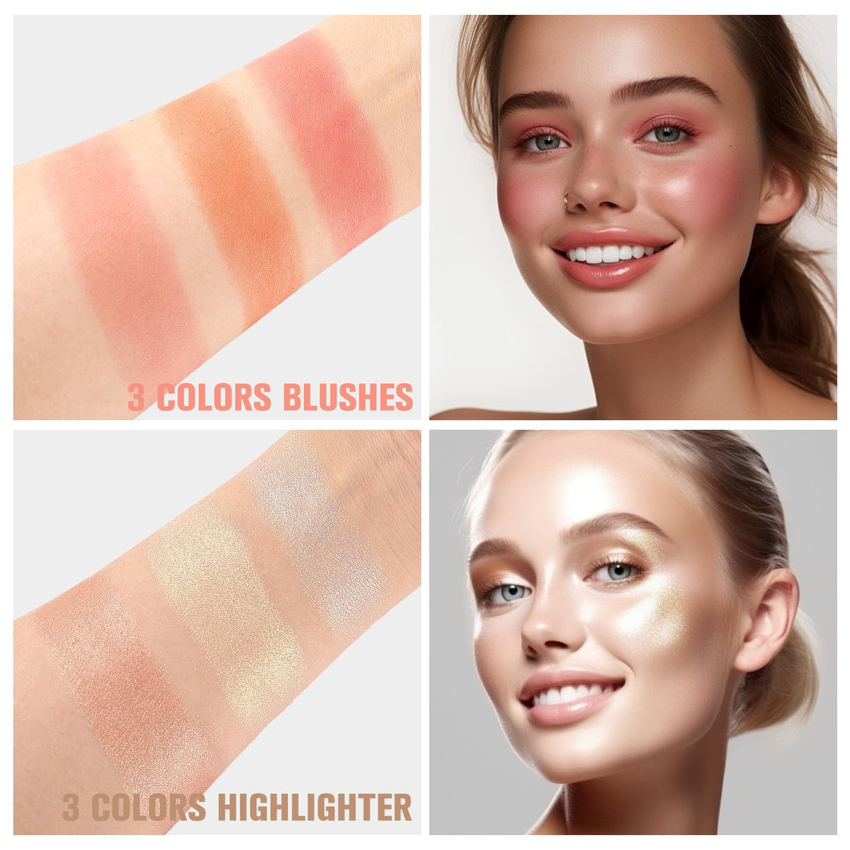 Close-up of MORNECA eyeshadow palette with shimmer and matte shades