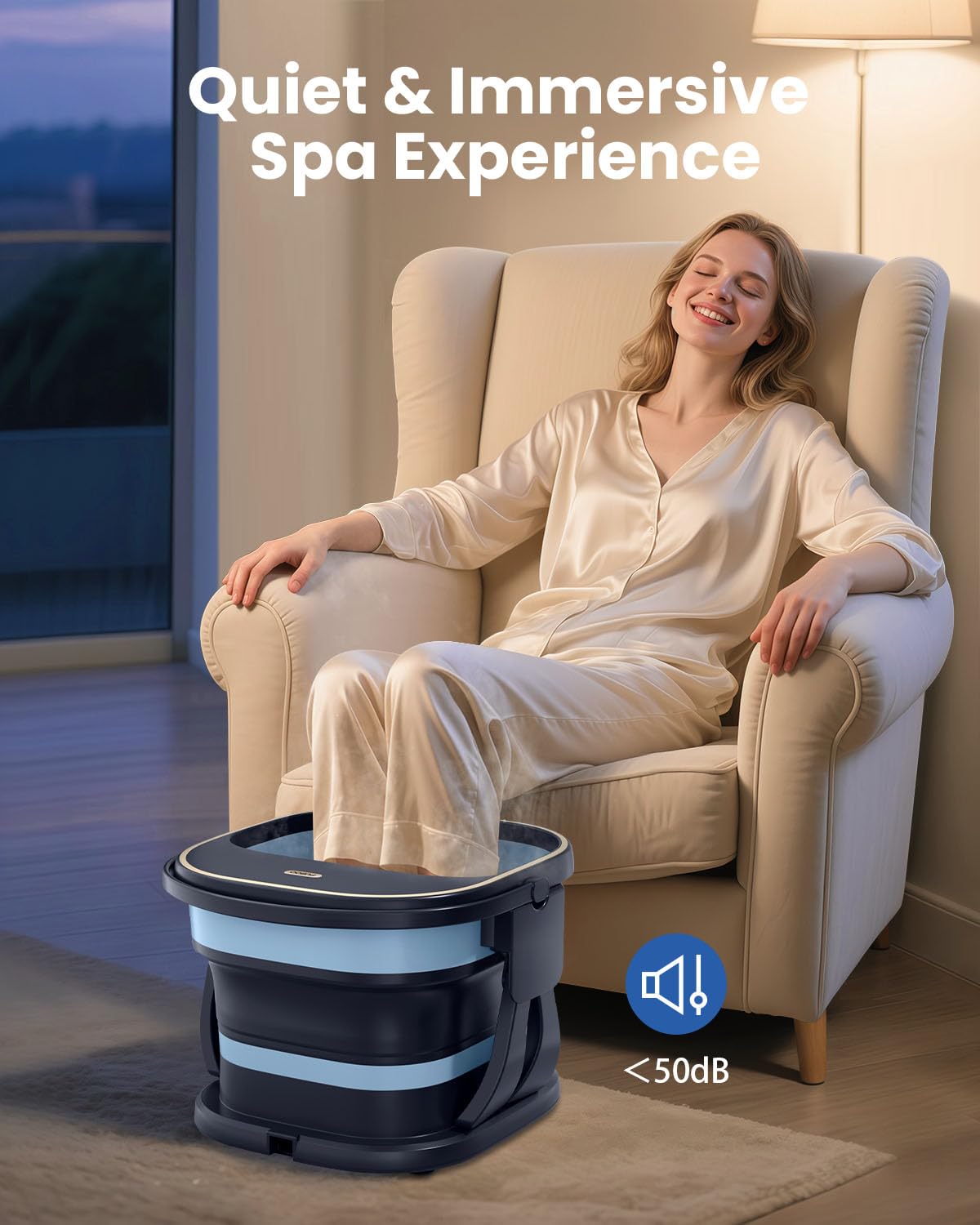 Close-up of motorized rollers in Puboo Foot Spa