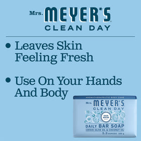 Close-up of Mrs. MEYER'S Clean Day Bar Soap showing texture