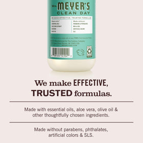 Close-up of Mrs. MEYER'S Hand Soap ingredients