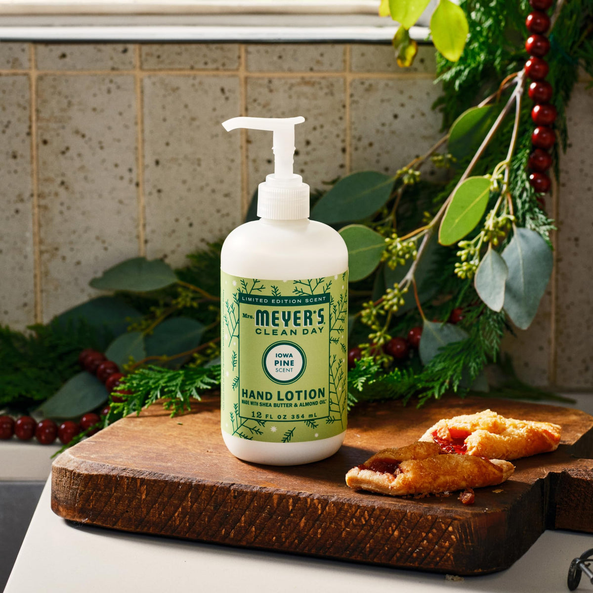 Close-up of Mrs. MEYER'S Iowa Pine Hand Lotion texture