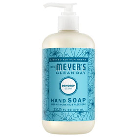 Close-up of Mrs. MEYER'S Liquid Hand Soap Dewdrop scent bottle