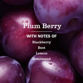 Close-up of Mrs. MEYER'S Plum Berry hand soap bottle