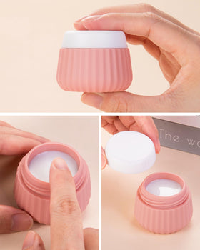 Close-up of Mrsdry cream jars with leak-proof design