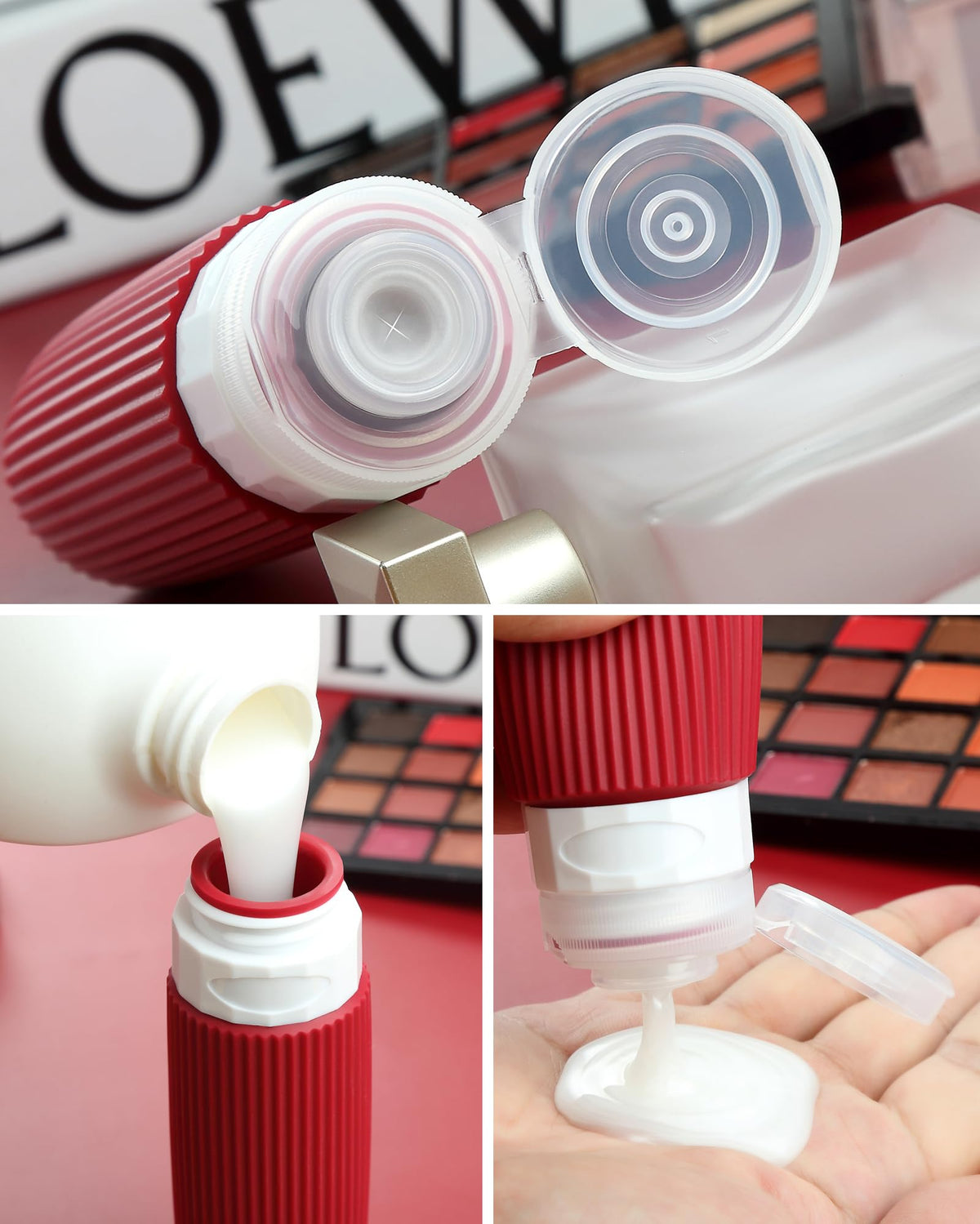 Close-up of Mrsdry silicone squeeze bottles