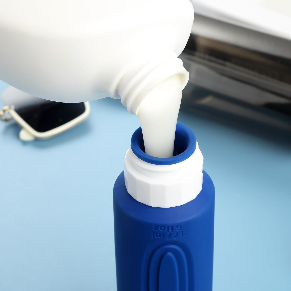 Close-up of Mrsdry Travel Bottles wide opening