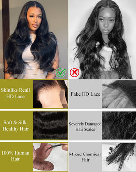 Close-up of MsBertha wig texture and wave pattern