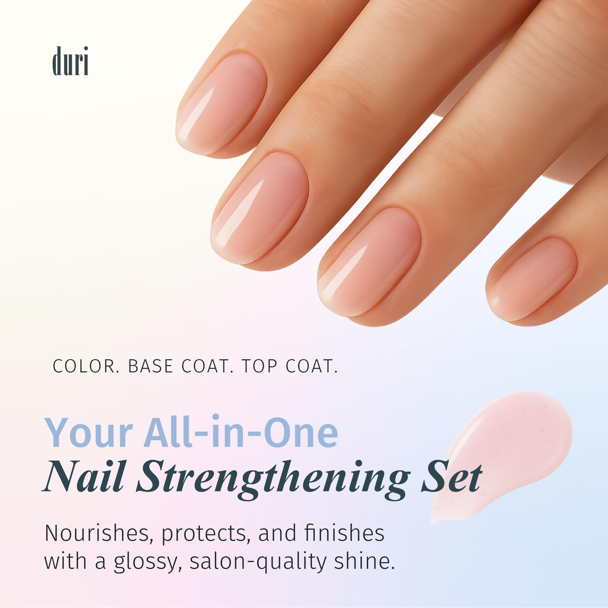 close-up of nails with duri pink polish finish