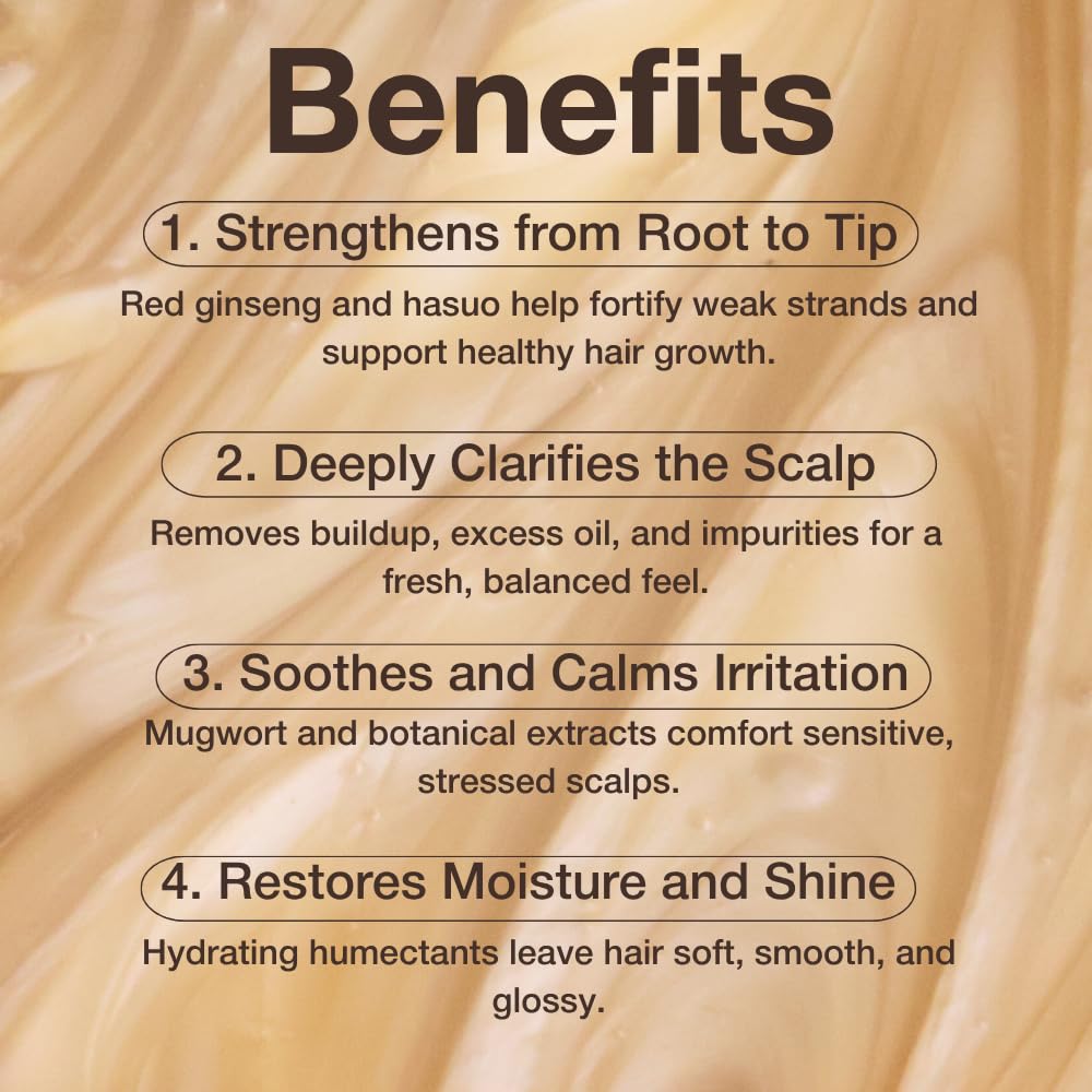 Close-up of Naisture Red Ginseng 3X Premium Golden Shampoo label