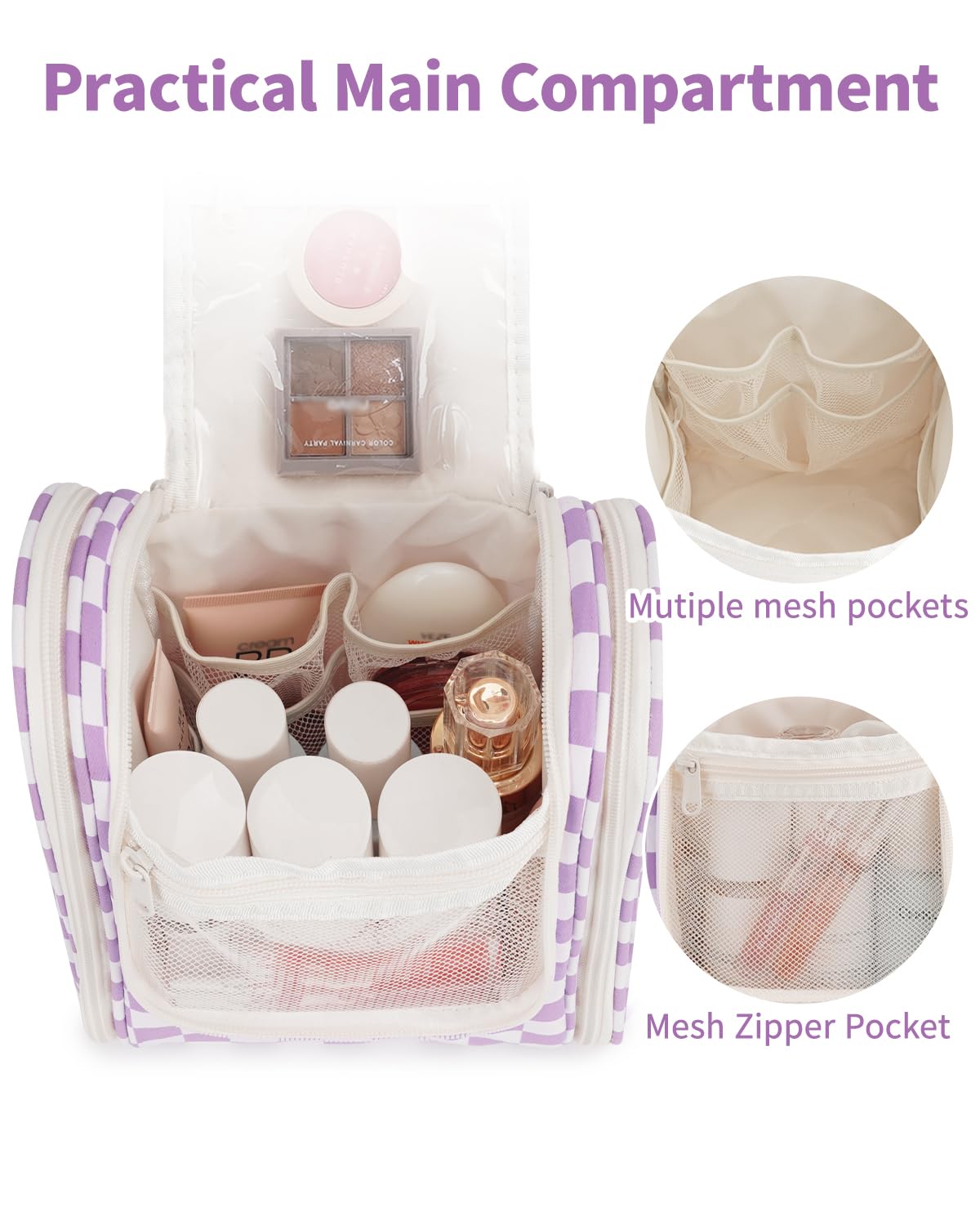 Close-up of Narwey Toiletry Bag with hanging hook