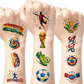 Close-up of national flag temporary tattoos from OFJRAP