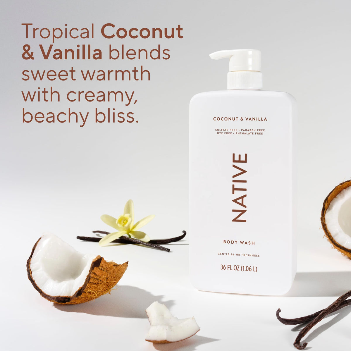 Close-up of Native Body Wash Coconut & Vanilla texture