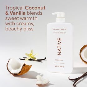 Close-up of Native Body Wash Coconut & Vanilla texture