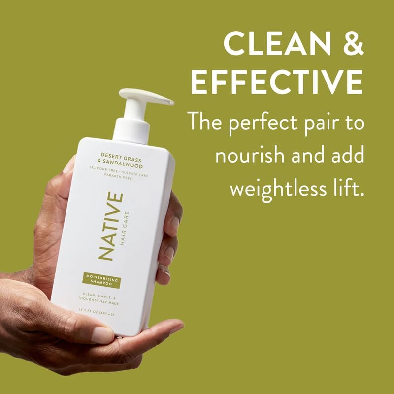 Close-up of Native Conditioner bottle showing ingredient list