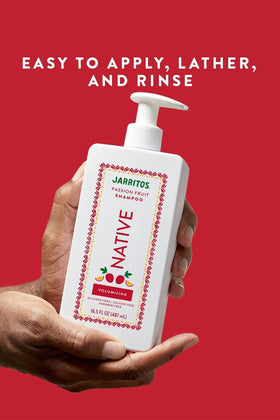 Close-up of Native Passion Fruit Shampoo cap