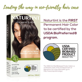 Close-up of Naturtint 3N Dark Chestnut Brown hair colour application