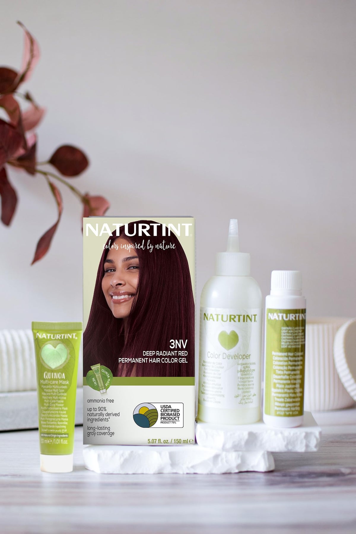 Close-up of Naturtint 3NV Radiant Red hair colour cream