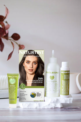 Close-up of Naturtint 3WN Dark Brown hair colour ingredients