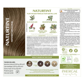 Close-up of Naturtint 7N Hazelnut Blonde colour result