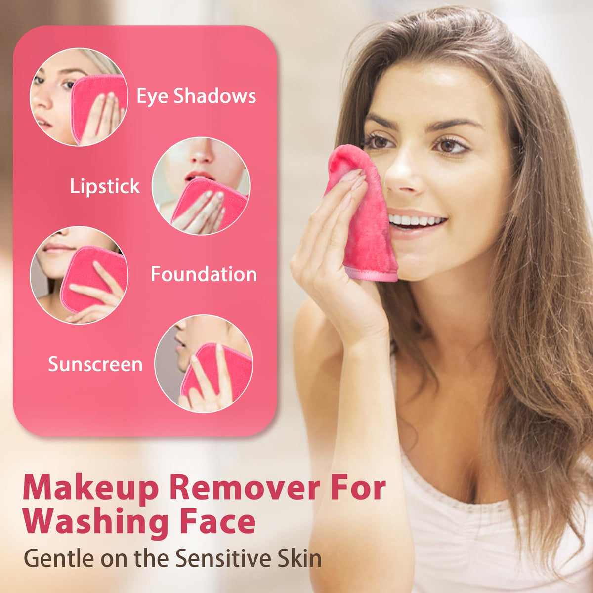 Close-up of Natwag Makeup Remover Cloth showing microfiber texture
