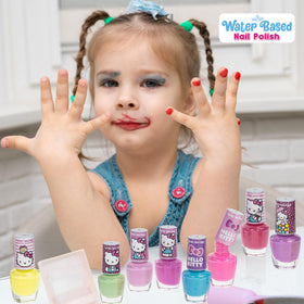 Close-up of neon hot pink Townley Girl nail polish