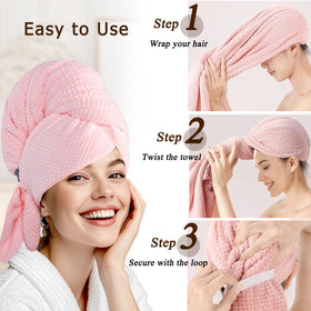 Close-up of Netcken hair wrap towel texture