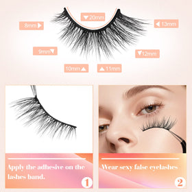 Close-up of Newcally Half Lashes showing flexibility
