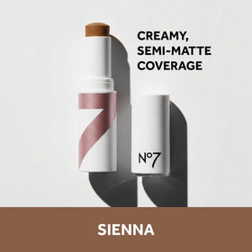 Close-up of No7 Stay Perfect Cream Foundation Stick showing texture