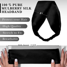 Close-up of Nochka Fashion Silk Headband silk lining