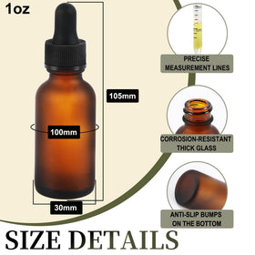 Close-up of NOOEEISS glass dropper with measurement lines