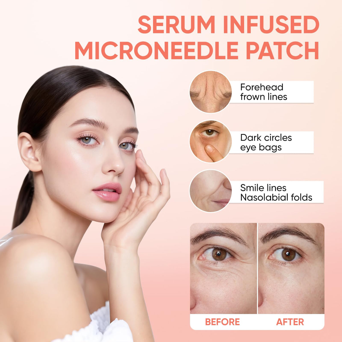 Close-up of NOVALIFT MicroGlow Eye Patches showing texture