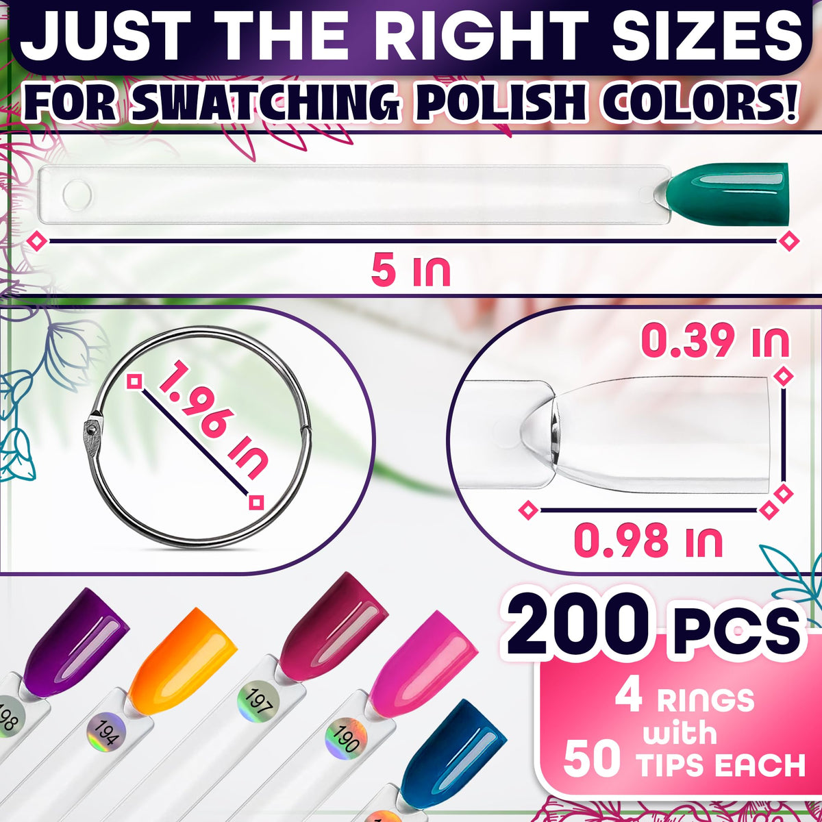 Close-up of Novsix nail swatch sticks displaying various nail polish colours