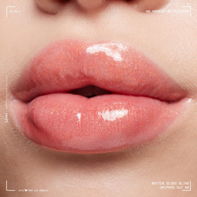 Close-up of NYX Butter Gloss Bling Lip Gloss texture