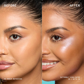 Close-up of NYX Buttermelt Highlighter texture