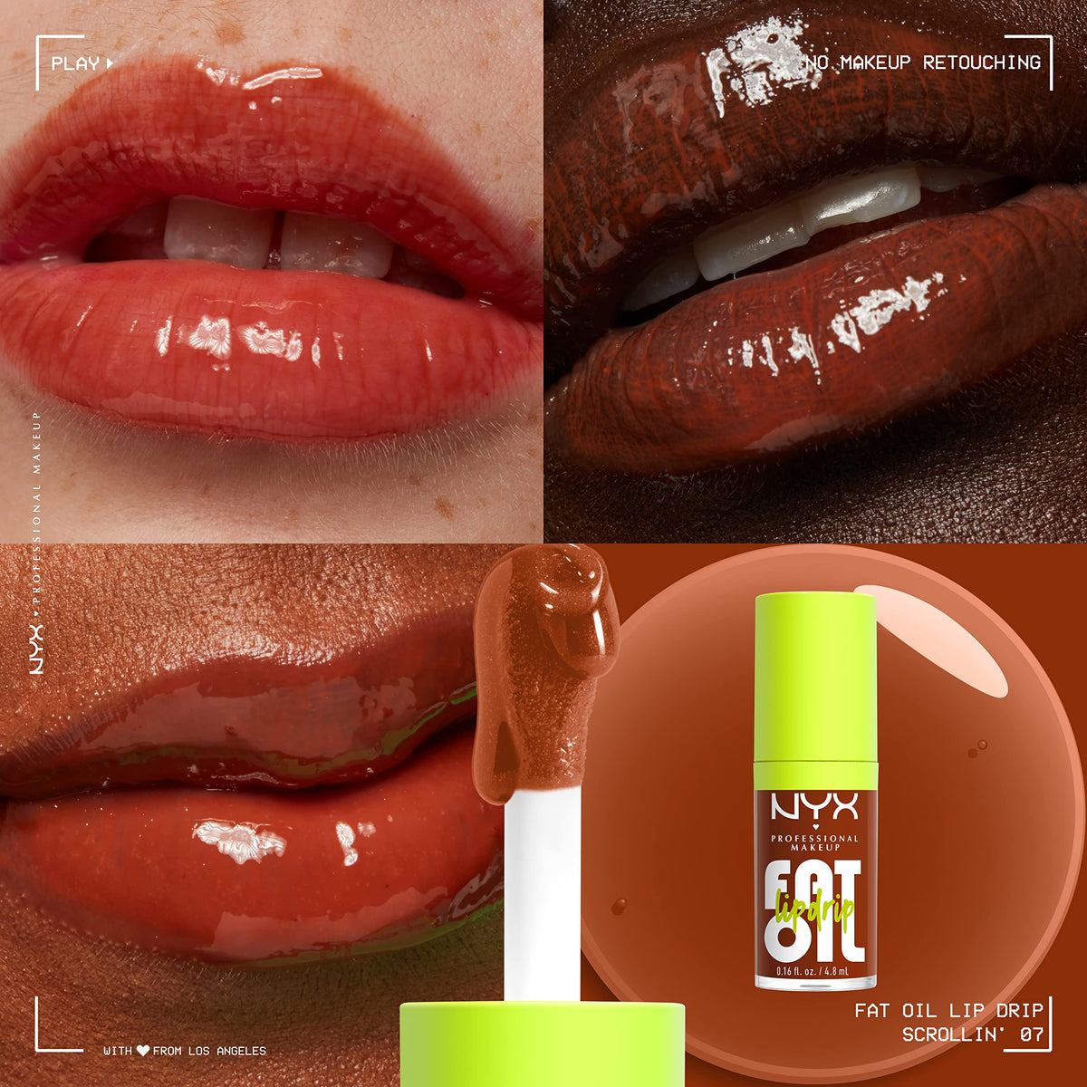 Close-up of NYX Fat Oil Lip Drip applicator