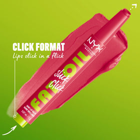 Close-up of NYX Fat Oil Slick Click Lip Balm texture