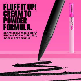 Close-up of NYX Fluff & Snatch Brow Powder Pen tapered sponge tip