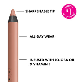 Close-up of NYX Line Loud Lip Liner tip in Goal Crusher