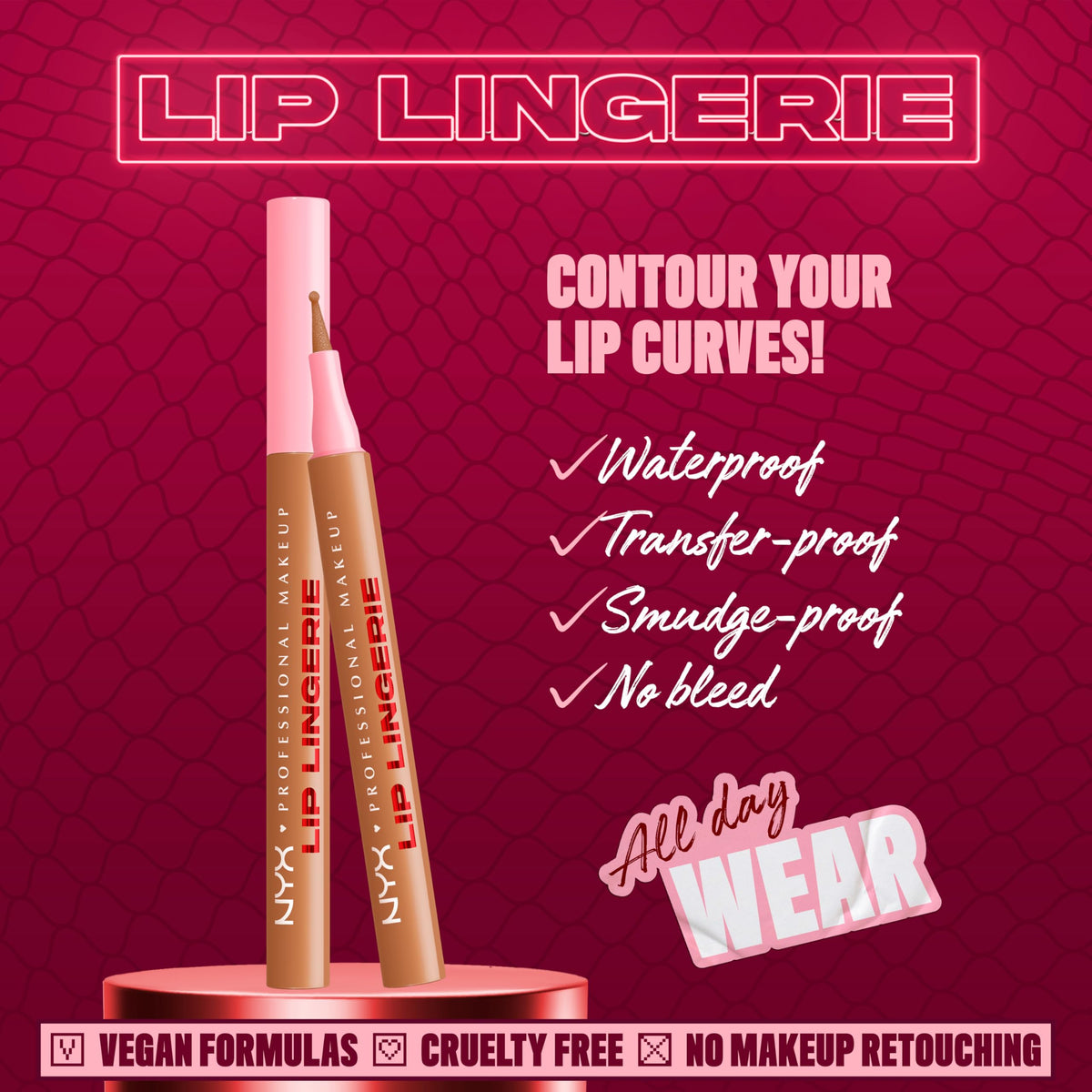 Close-up of NYX Lip Lingerie Liner Stain applicator