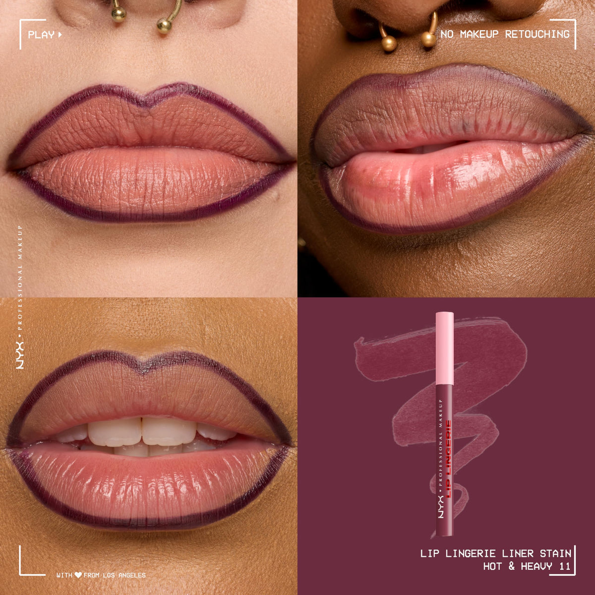 Close-up of NYX Lip Lingerie Sculpting Lip Liner Stain tip